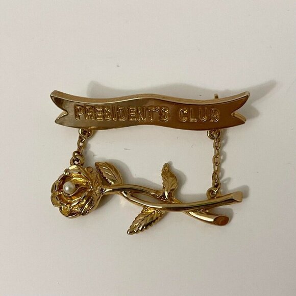 Vintage 1986 1987 Avon Presidents Club Bar Brooch Pin - Picture 12 of 13